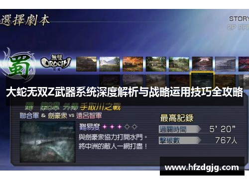 大蛇无双Z武器系统深度解析与战略运用技巧全攻略